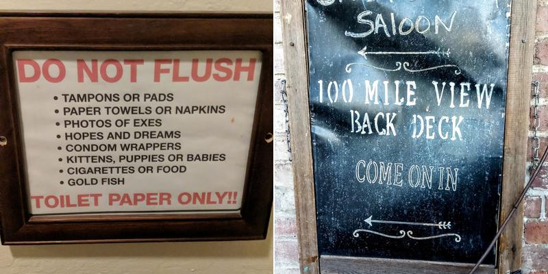 Silver Dollar Saloon Menu