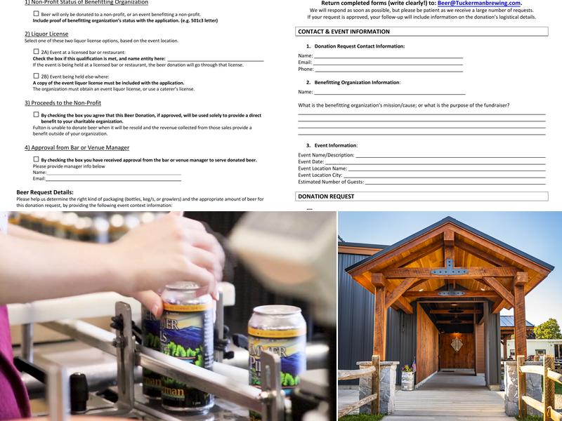 Tuckerman Brewing Menu