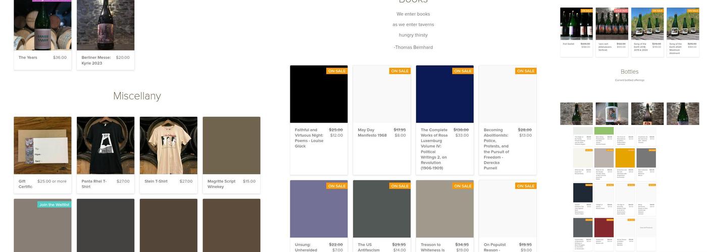 The Referend Bier Blendery Menu