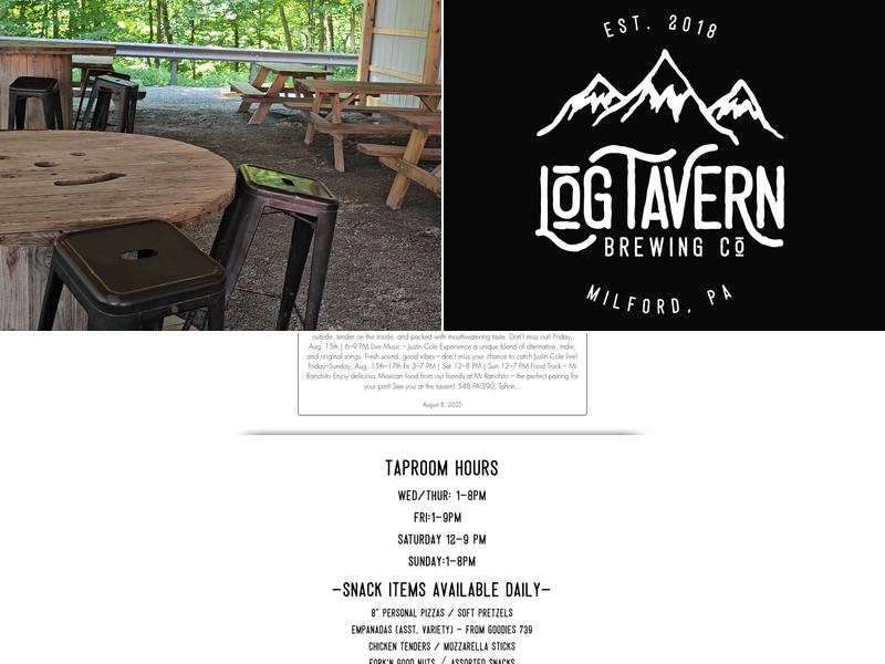 Log Tavern Brewing Co. - Milford Menu