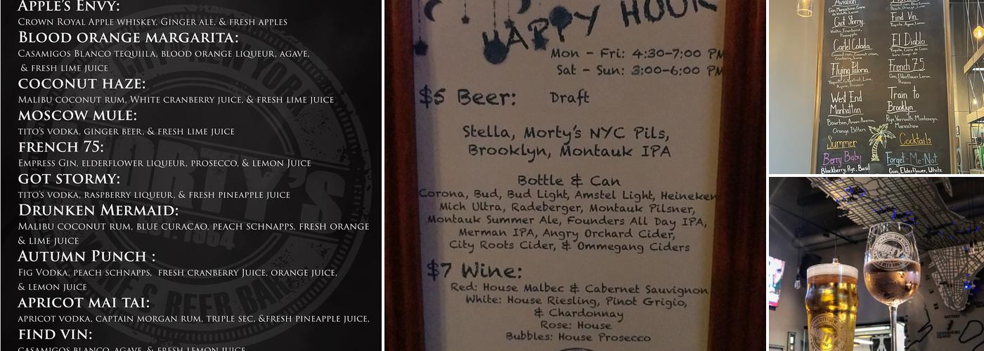 Morty's Wine & Beer Bar Menu