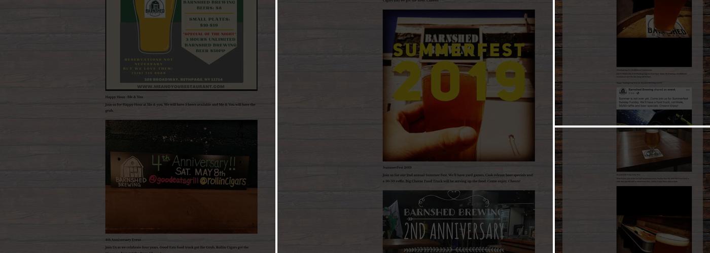 Barnshed Brewing Menu