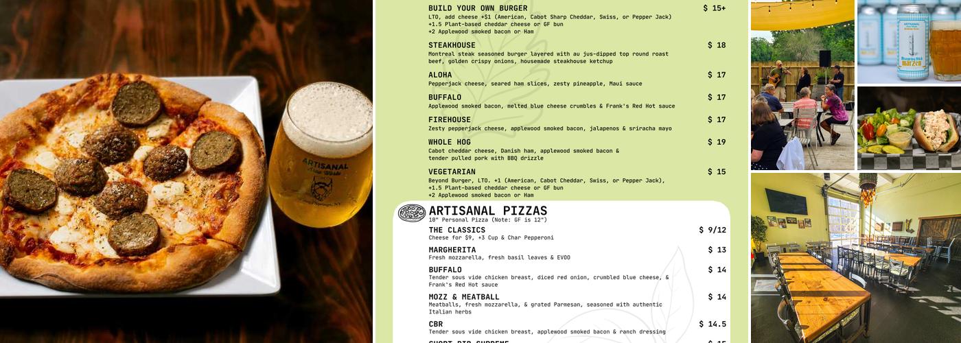 Artisanal Brew Works Menu