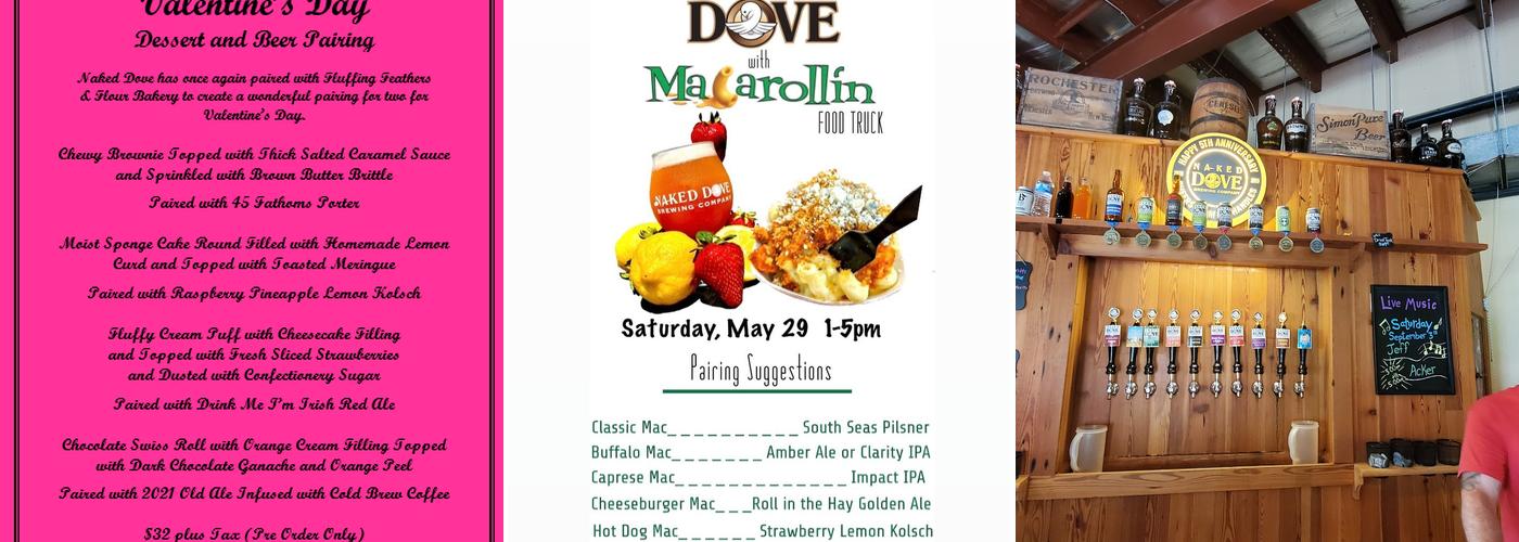 Naked Dove Brewing Company Menu