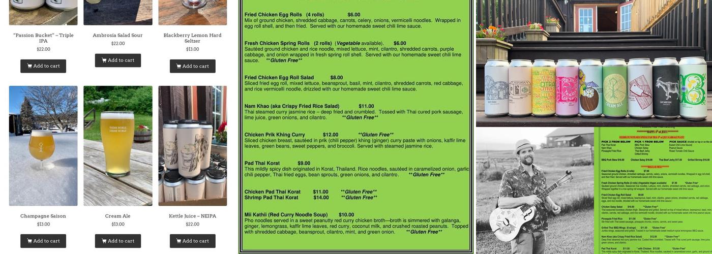 Noble Shepherd Craft Brewery Menu