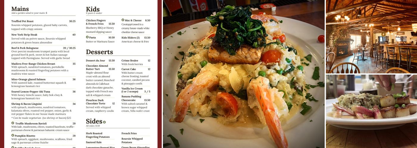 Stone House Tavern Menu