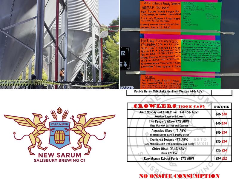 New Sarum Brewing Menu