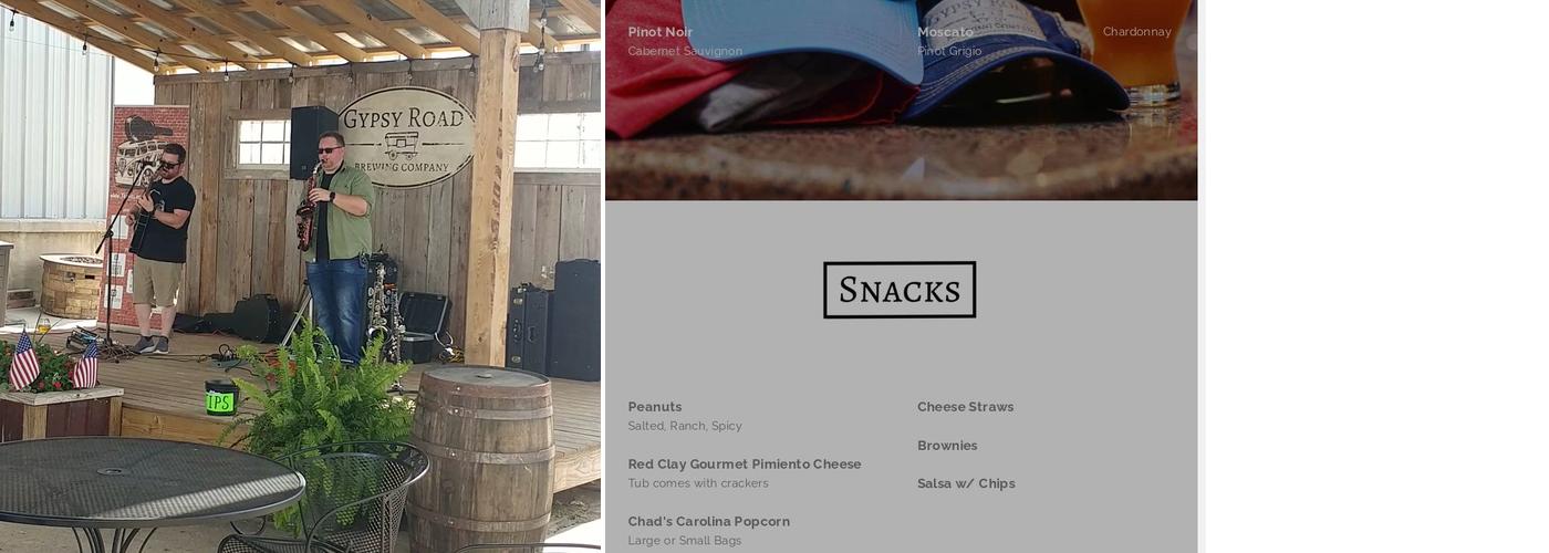 Gypsy Road Brewing Company Menu