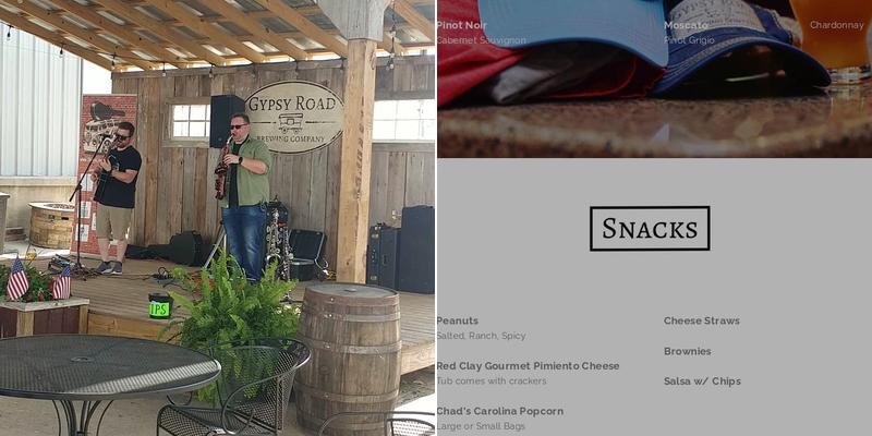 Gypsy Road Brewing Company Menu