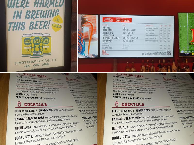 Land Grant Brewing Co. Menu