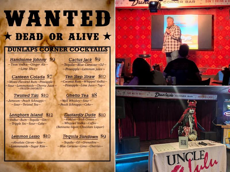 Dunlap's Corner Bar Menu