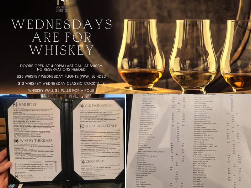 House of Spirits Menu