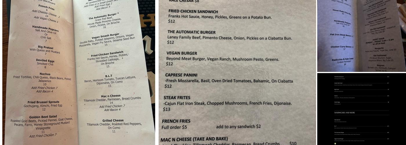 The Automatic Bar Menu