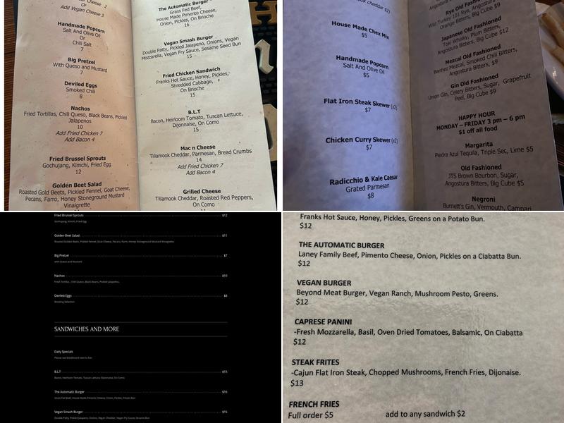 The Automatic Bar Menu