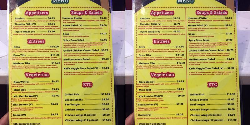 Medmer Bar and Restaurant Menu