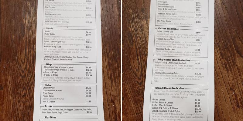 903 Brewers Menu