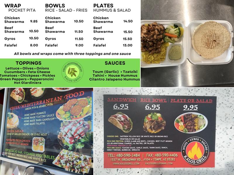 Kalos grill Menu