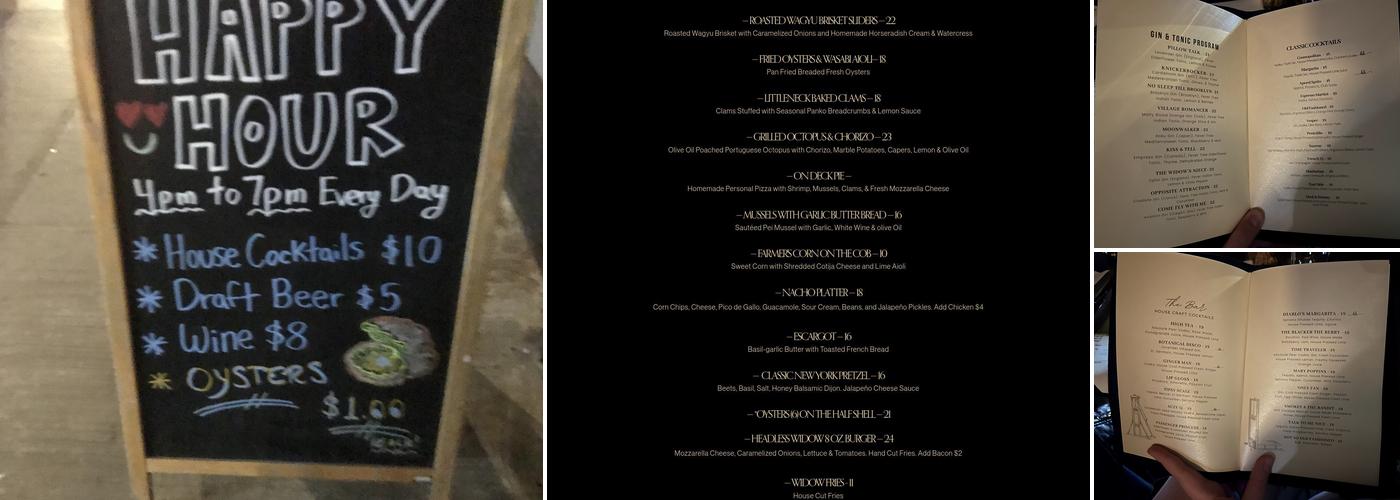 The Headless Widow Menu