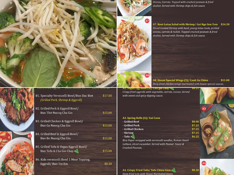 Pho Son Menu