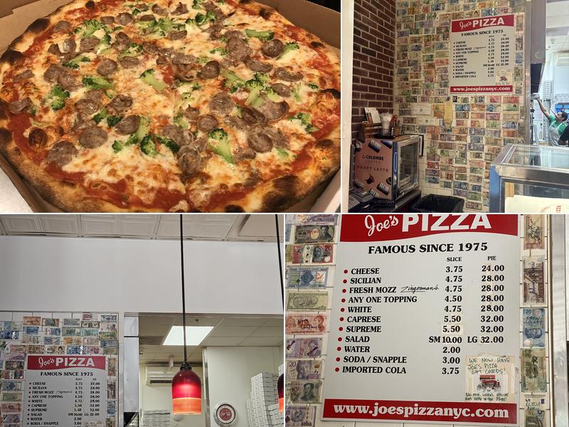 Joe's Pizza NYC Menu