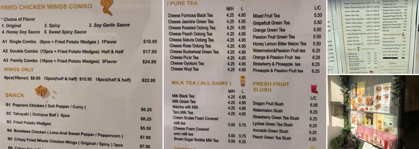 Mi Tea Menu