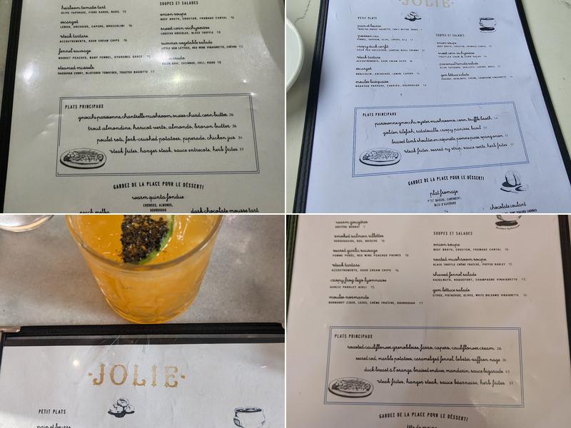 Jolie Menu