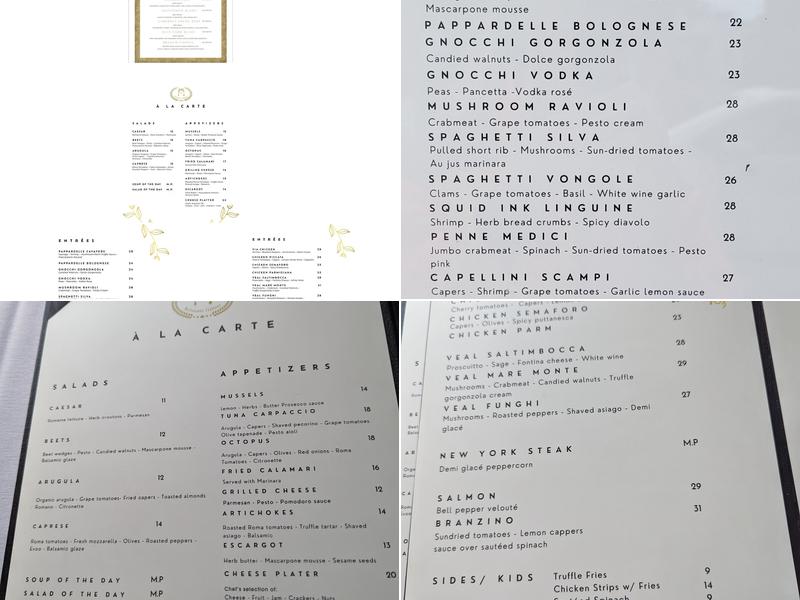 Mare Monte Menu