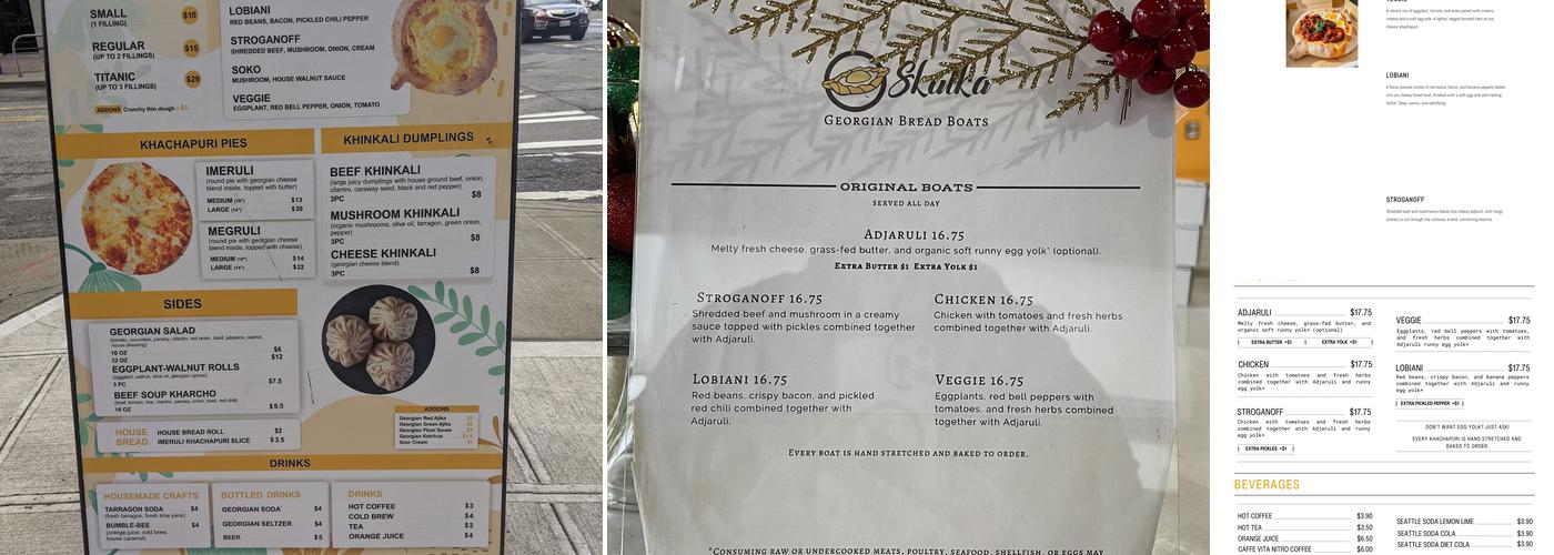 Skalka Menu