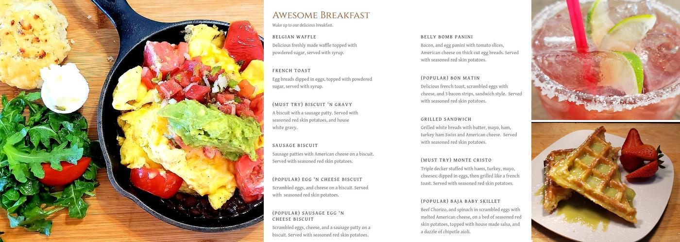 Arize Bistro Menu