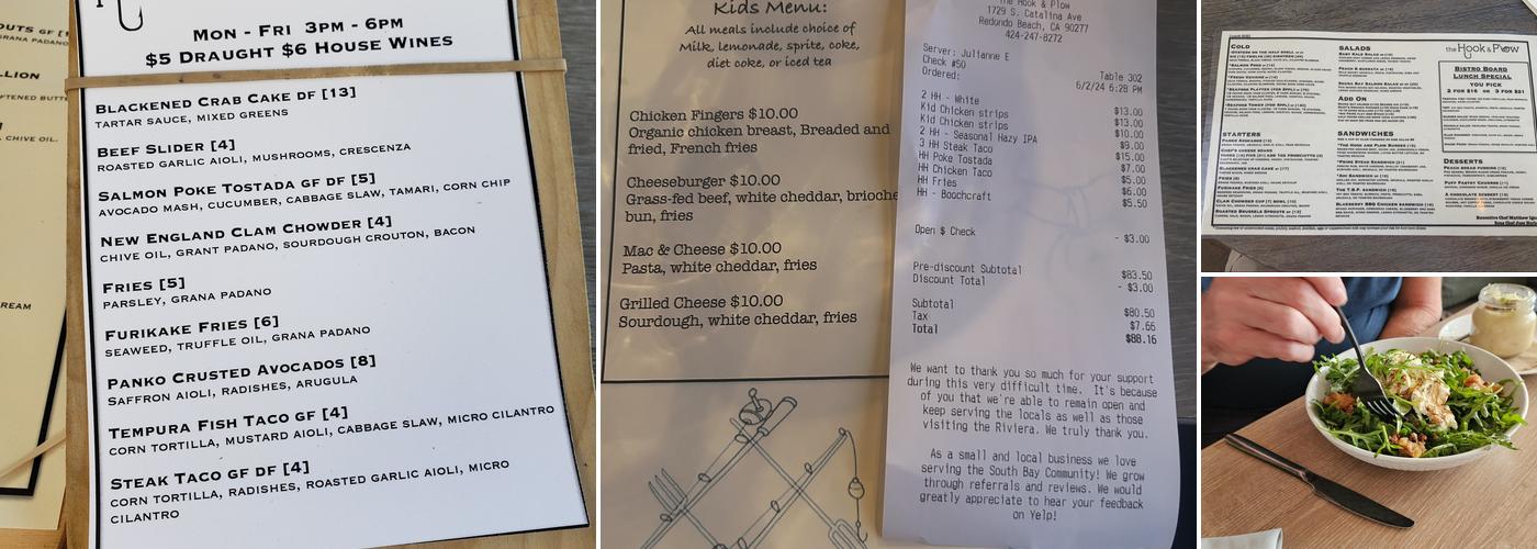 The Hook & Plow Menu