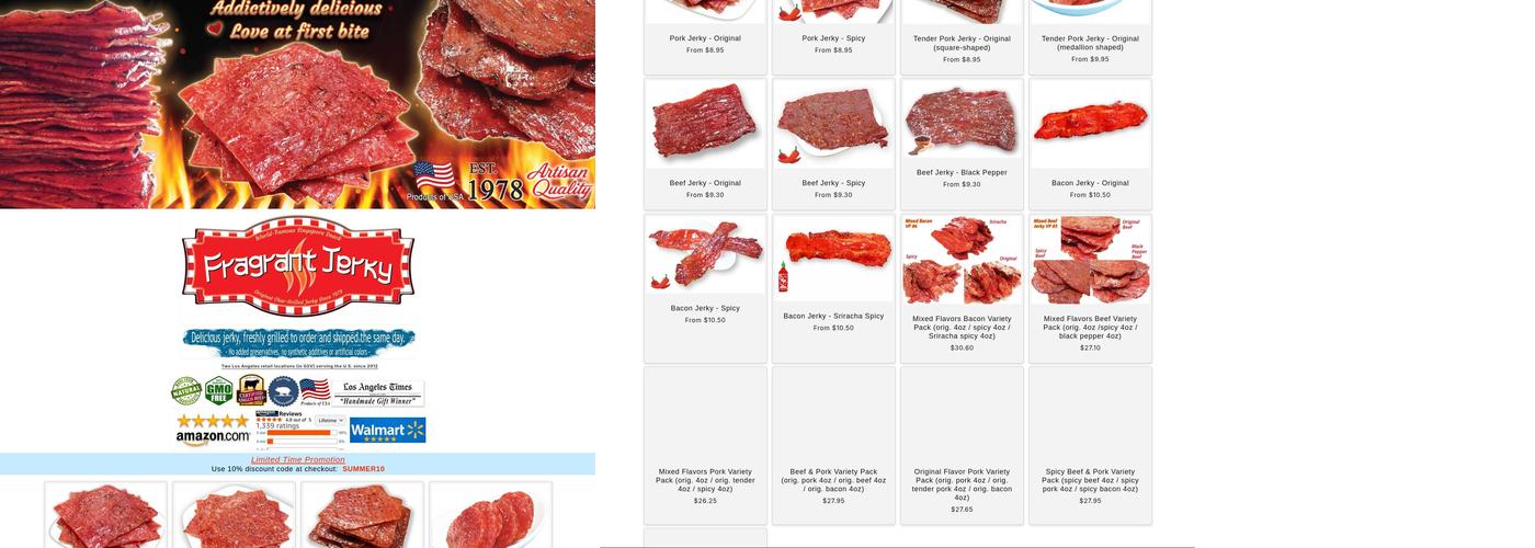 Fragrant Jerky & BBQ Menu