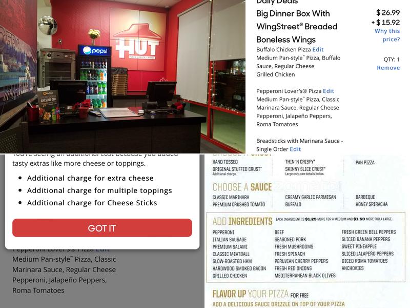 Pizza Hut Menu