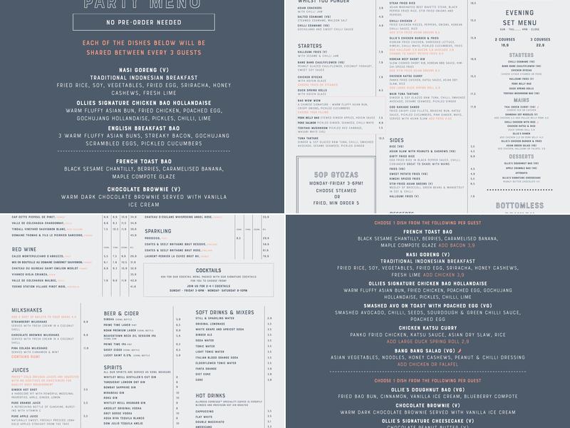 Ollie's House Restaurant (Parsons Green) Menu