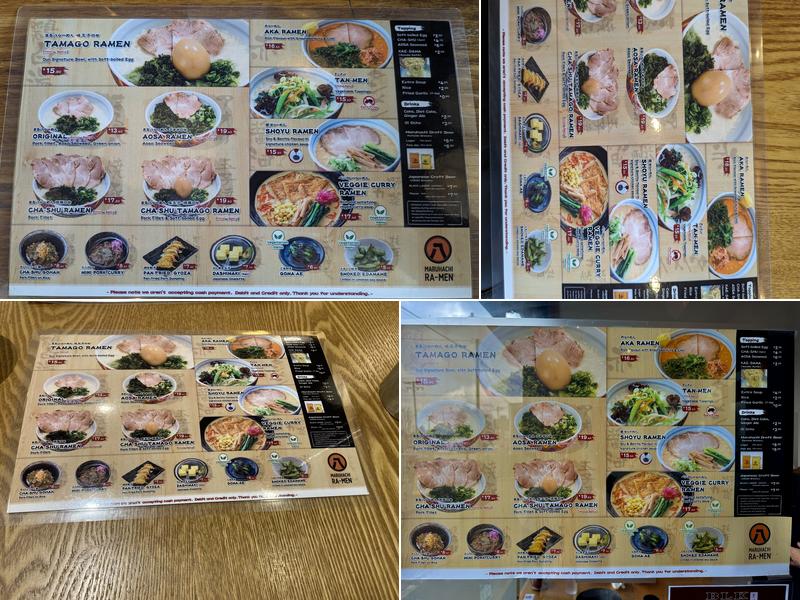 Maruhachi Ra-men Metrotown Menu