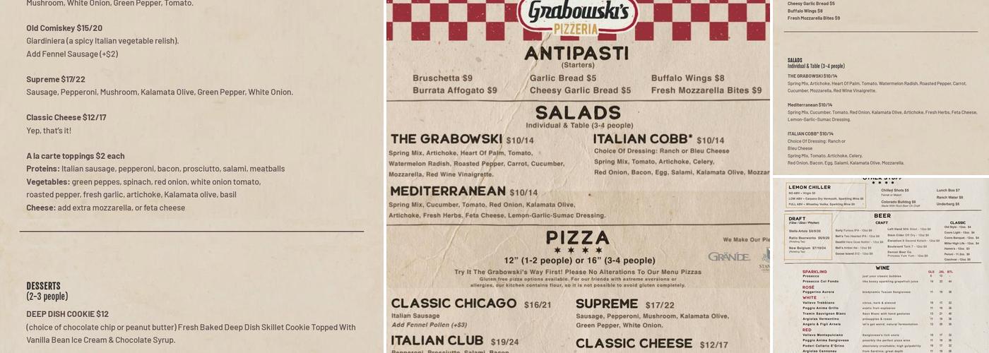 Grabowski's Pizzeria at The Source Menu