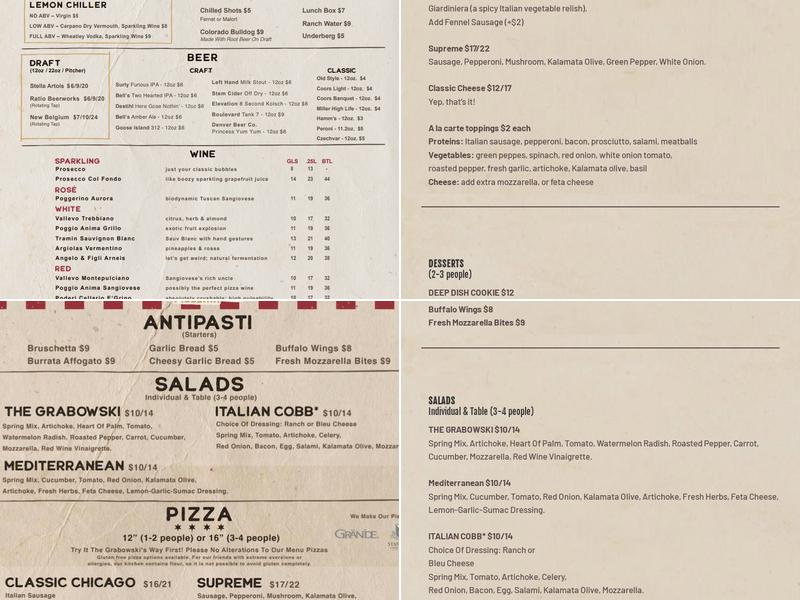 Grabowski's Pizzeria at The Source Menu