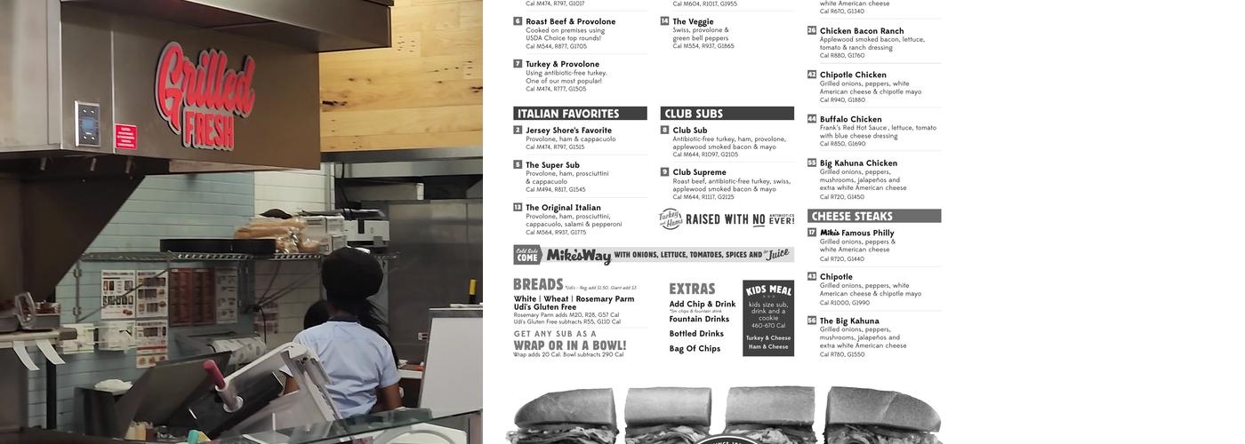 Jersey Mike's Subs Menu