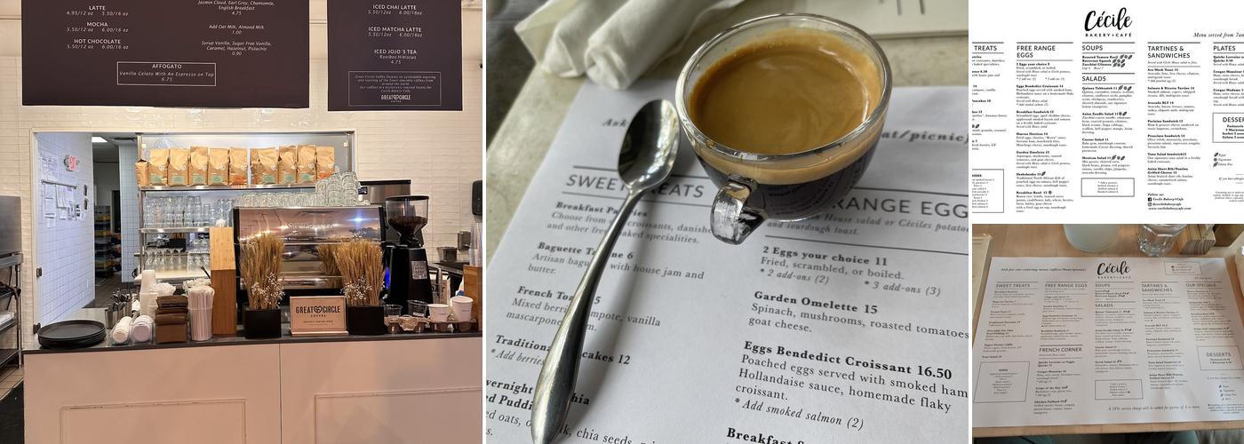 Cecile Bakery + Cafe Menu