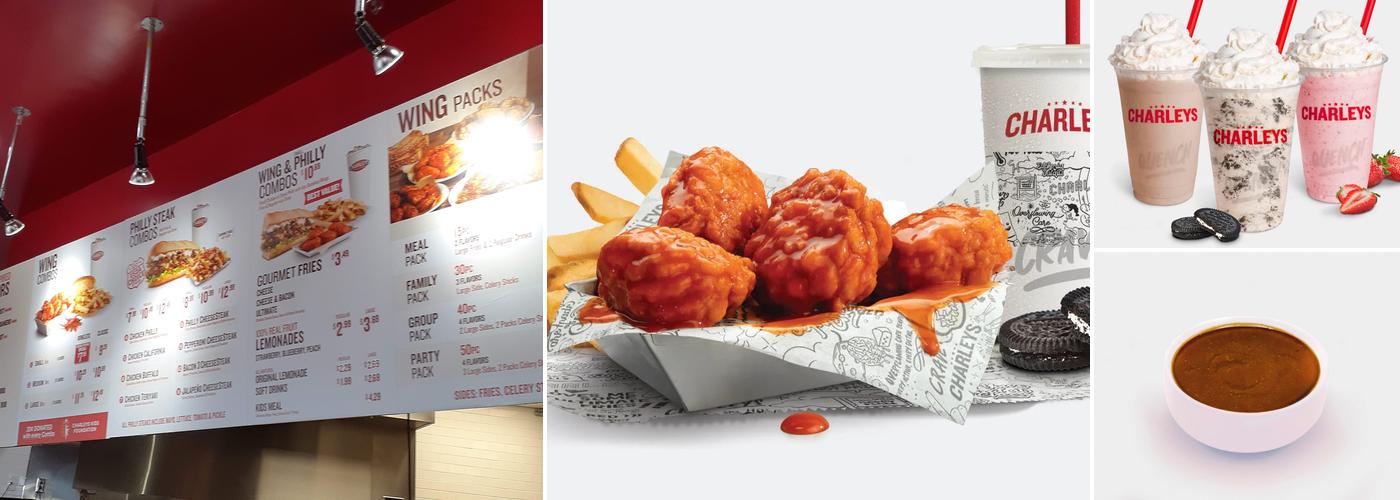 Charleys Cheesesteaks and Wings Menu