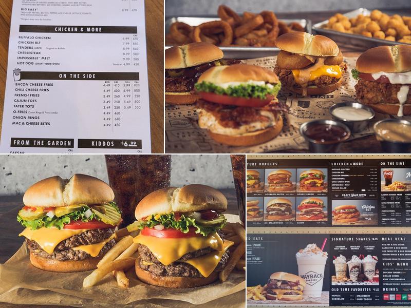 Wayback Burgers Menu