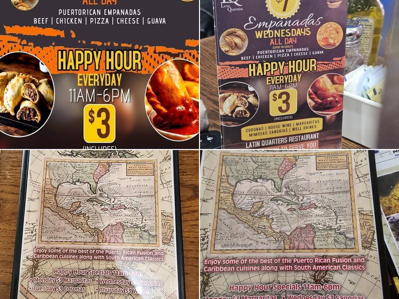 Latin Quarters Menu