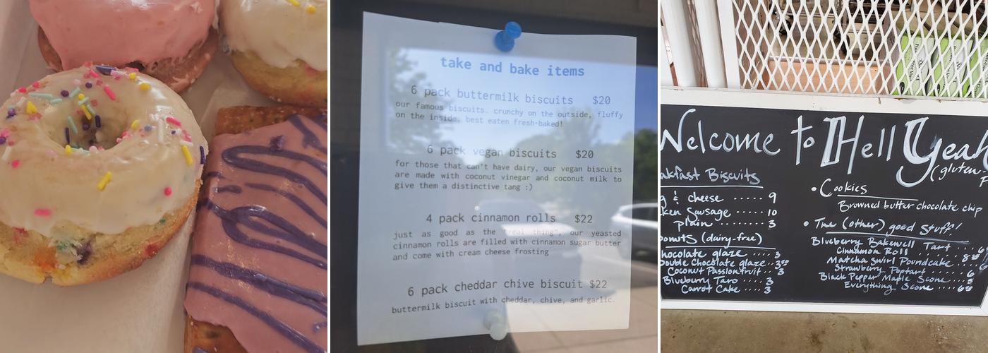 hell yeah gluten free Menu