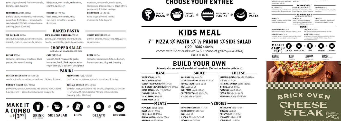 Your Pie Pizza Menu