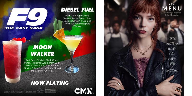 CMX CinéBistro Halcyon Menu