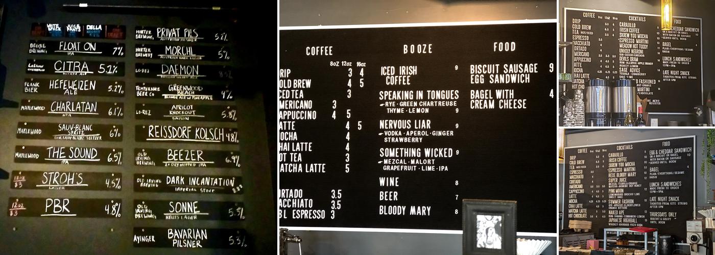 Hexe Coffee Co. Menu