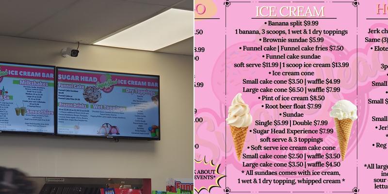 SUGAR HEAD Menu