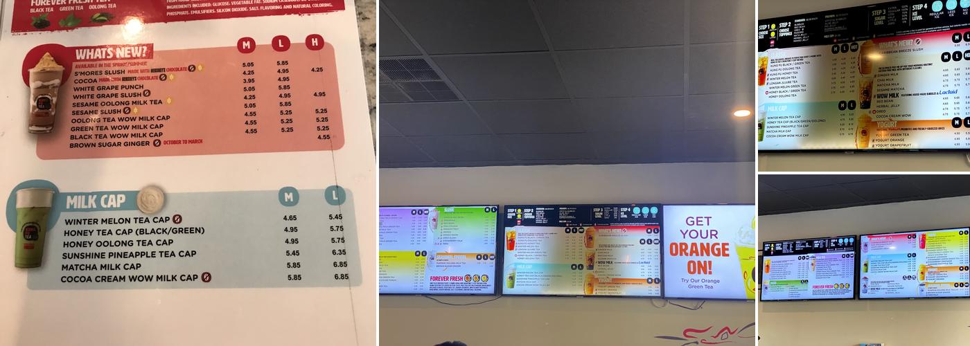 KUNG FU TEA Menu