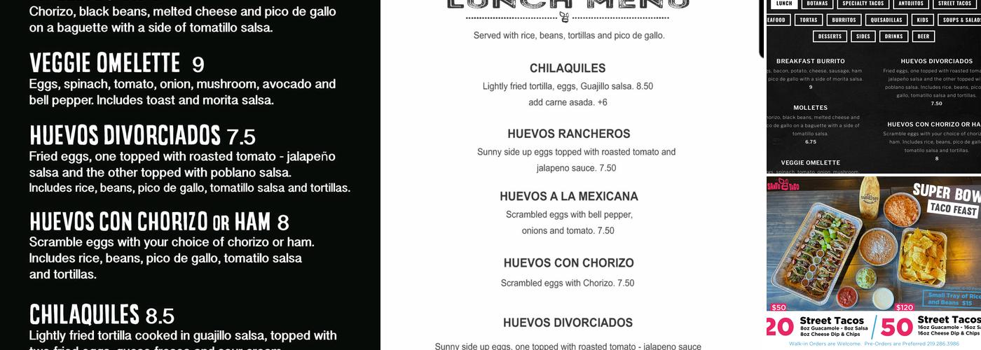 Santo Taco Menu