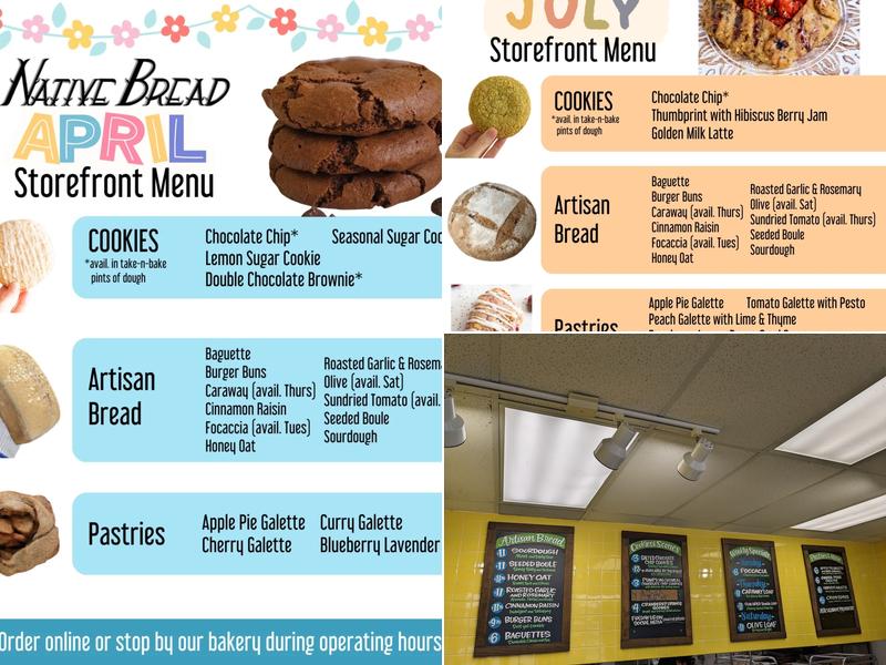 Native Bread Menu
