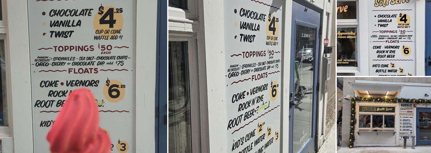 Huddle Soft Serve Menu